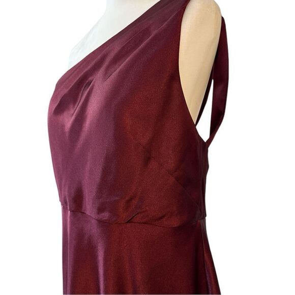 Jenny Yoo Lena One Shoulder Maxi Dress Hibiscus Size 16 - Picture 8 of 16